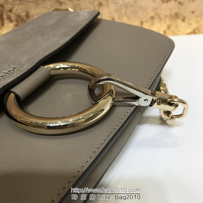 Chloe克洛伊 海外原單 Faye bag 牛皮拼麂皮 單肩斜挎包  ypk1155